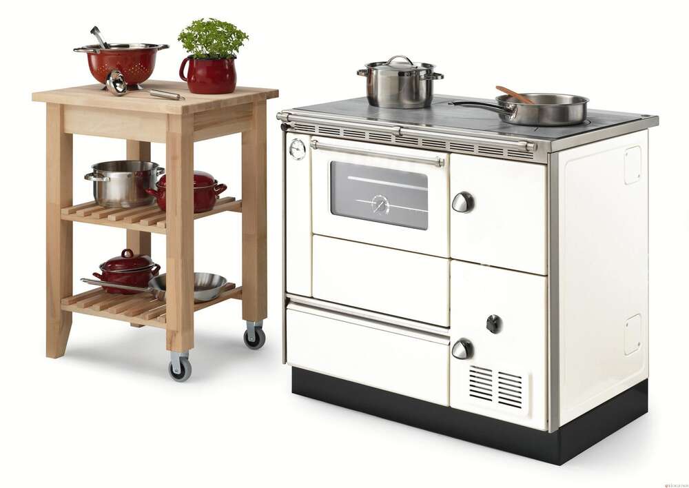 Image du produit ELEGANCE BLANC -CUISINIERE BOIS BUCHES AVEC FOUR