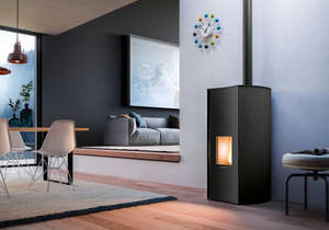 Image produit BEATRICE 6 NOIR - POELE A GRANULES ETANCHE