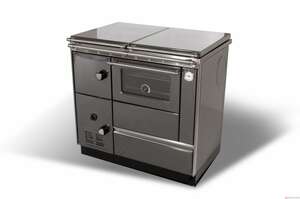 Image produit ELEGANCE ANTHRACITE -CUISINIERE BOIS BUCHES AVEC FOUR