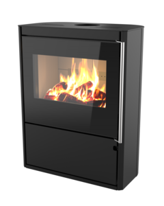 Image produit POELE A BOIS BUCHE HORIZON 8 KW - NOIR